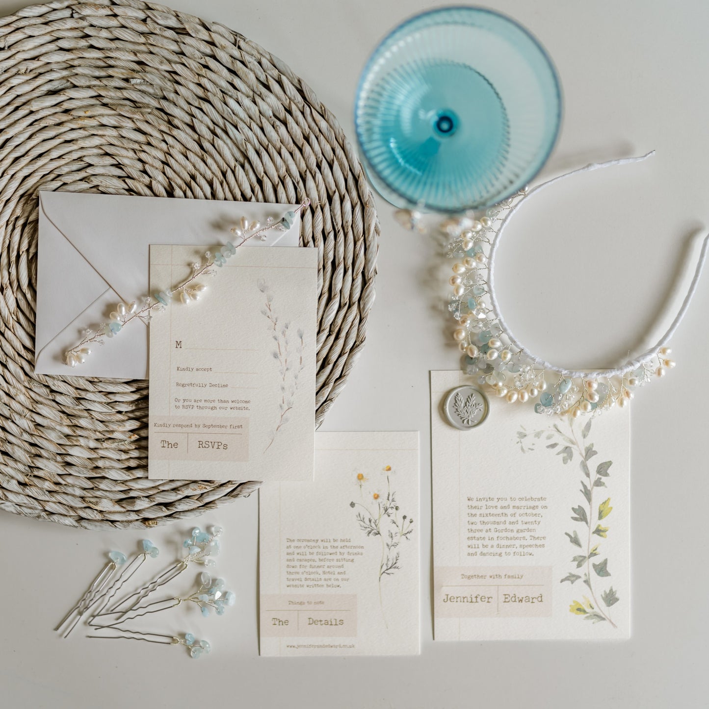 Verity Gemstone Hairpins