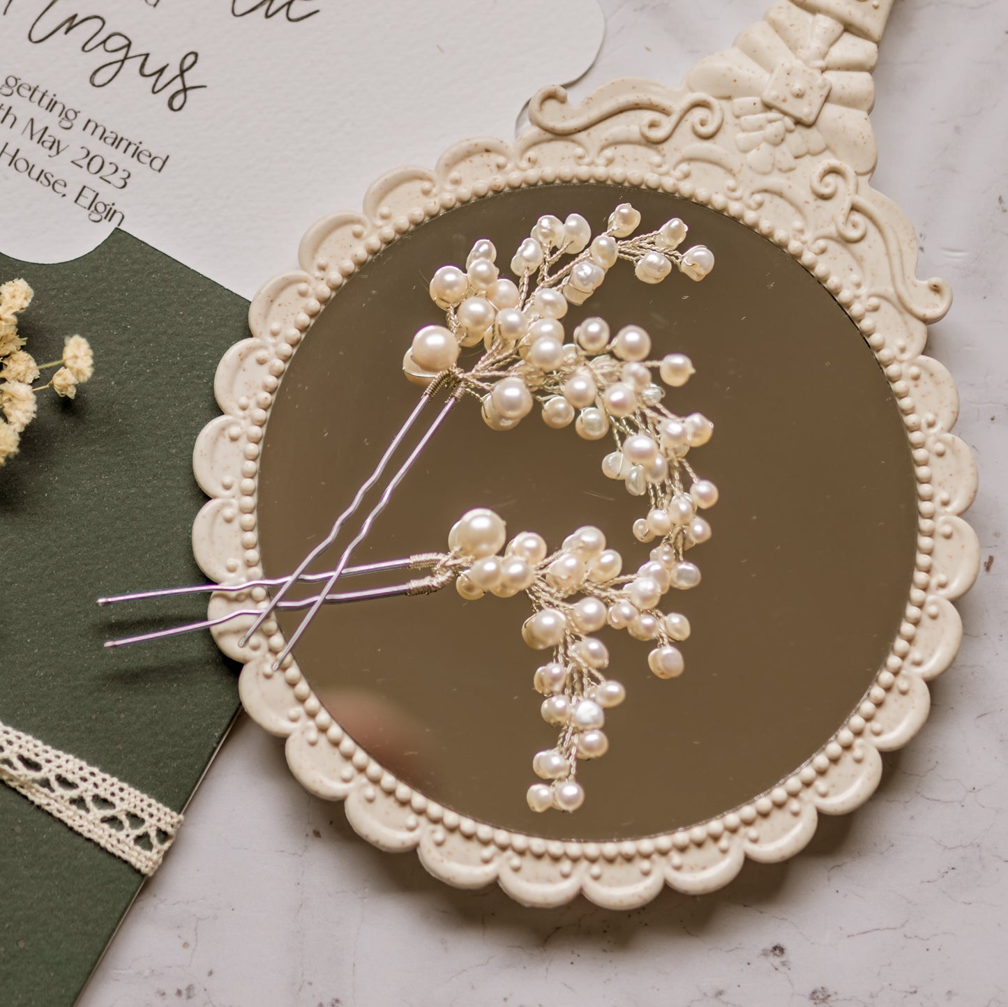 Verity Pearl Branch Hairpins Set of 2