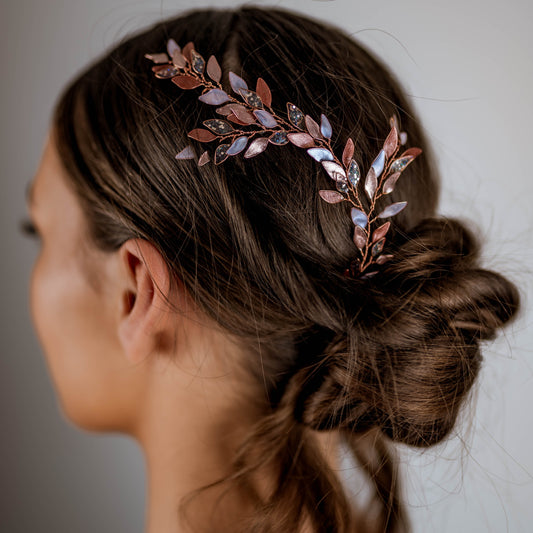 Enchanted Glass Branch Vine in Rose Gold