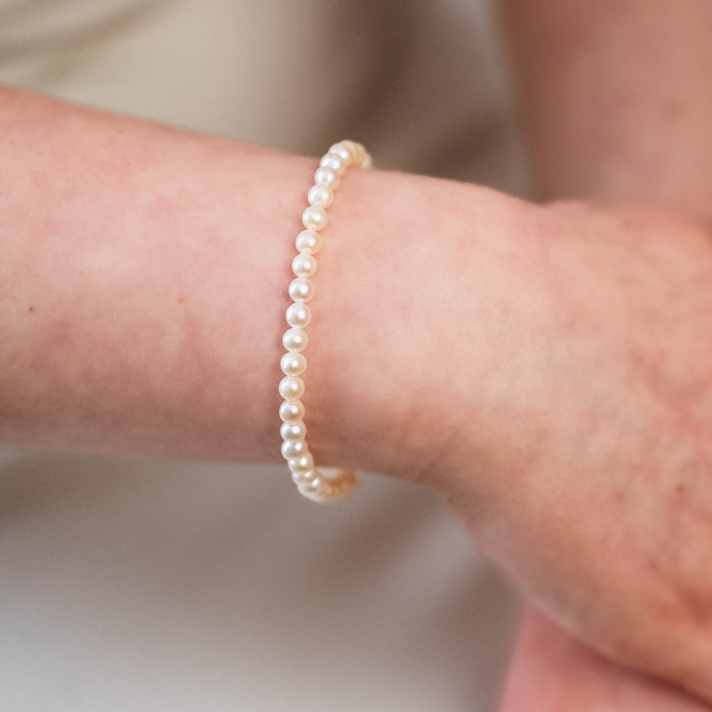 Silver Mini Pearl Bracelet