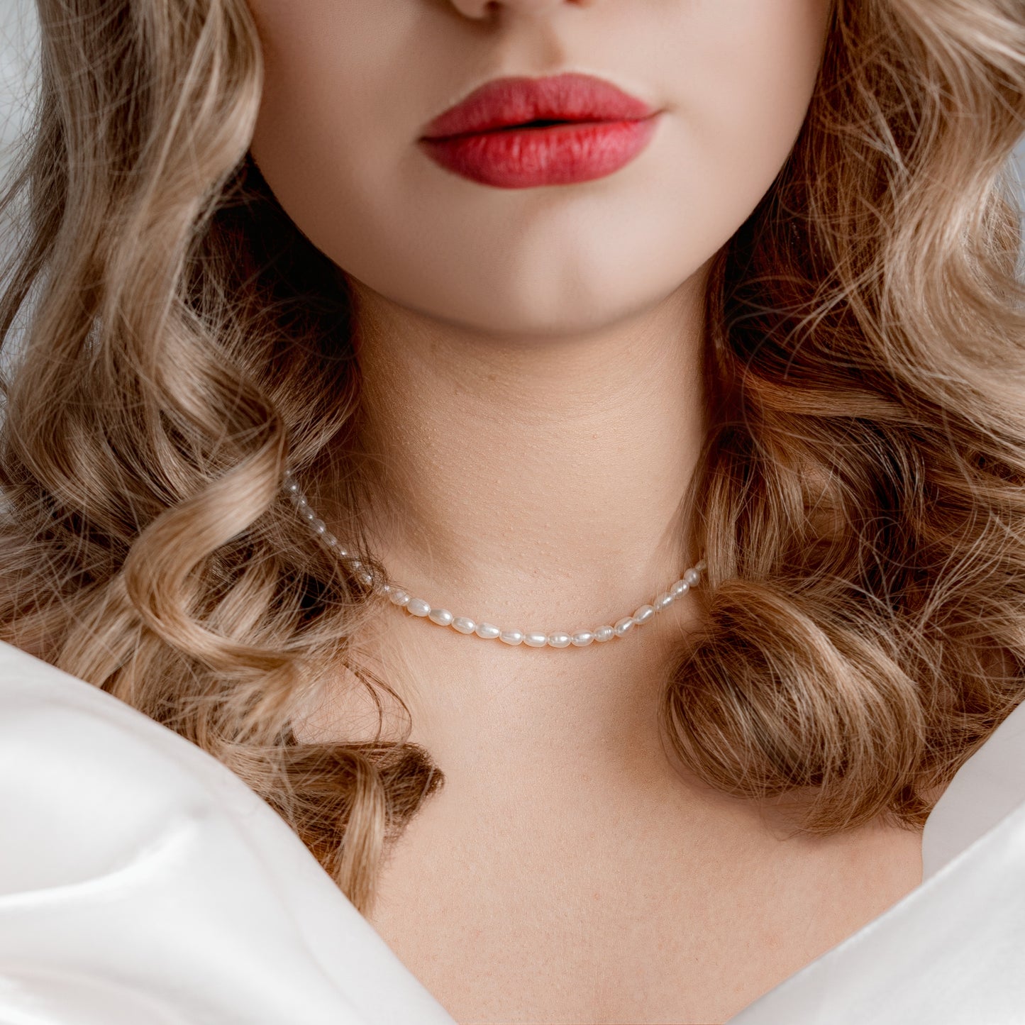 Silver Seed Pearl Necklace