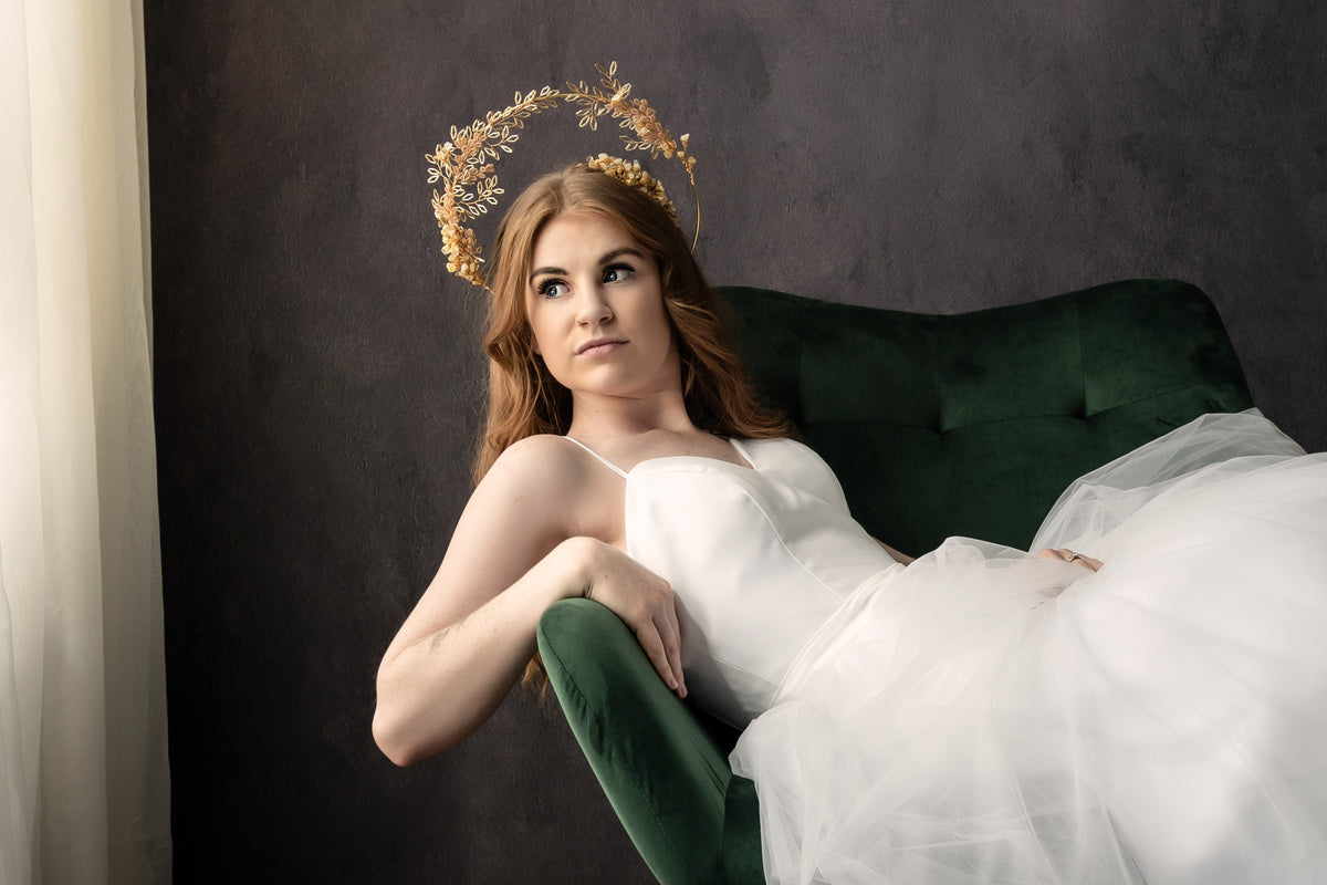 Effie Halo in Gold & Citrine