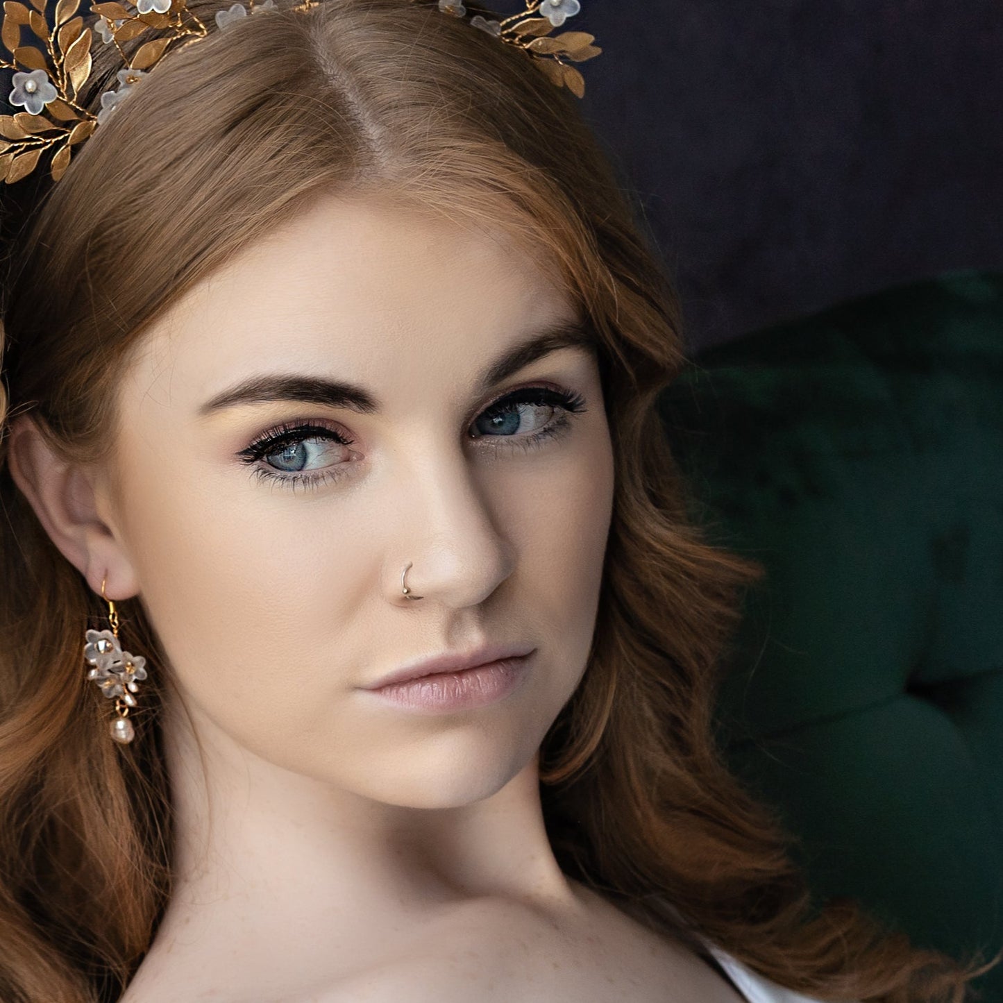 Forget Me Not Pearl Drop Earrings