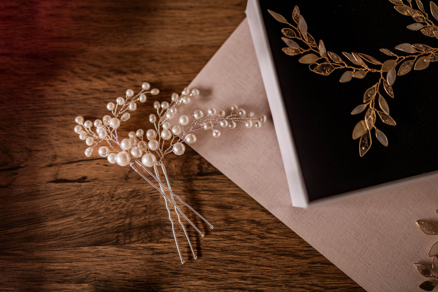 Verity Pearl Branch Hairpins Set of 2