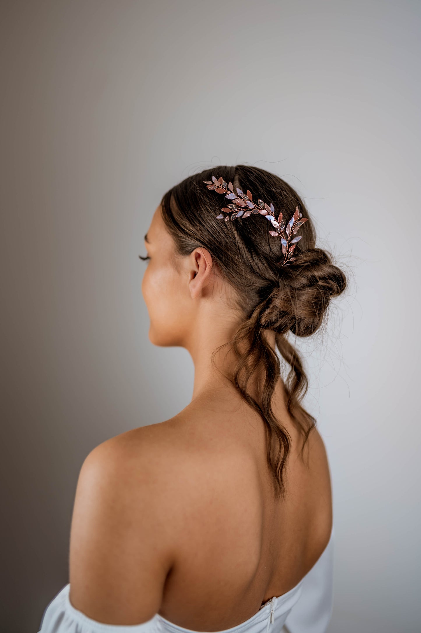 Enchanted Glass Branch Vine in Rose Gold