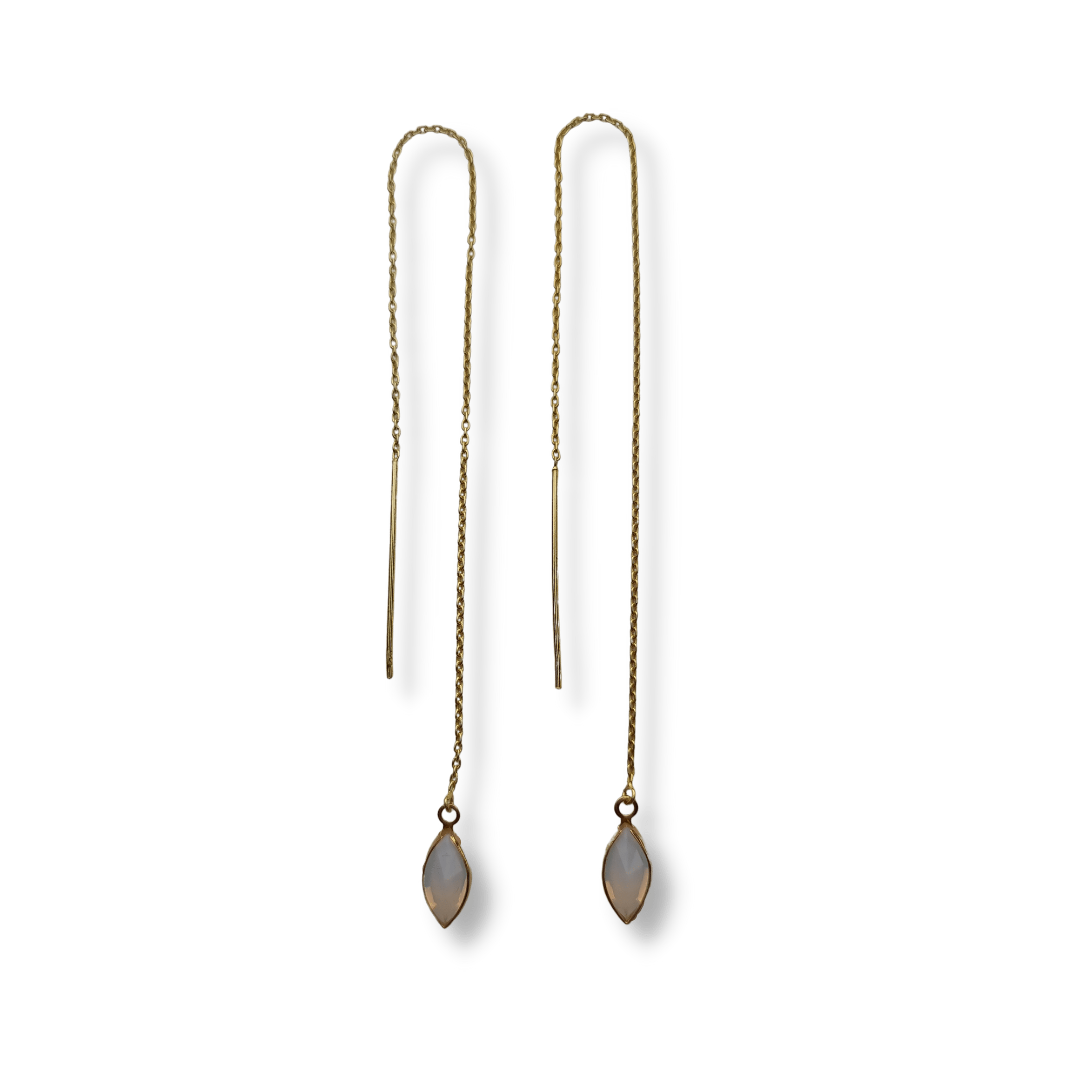 Lunar Opal Chain Earrings