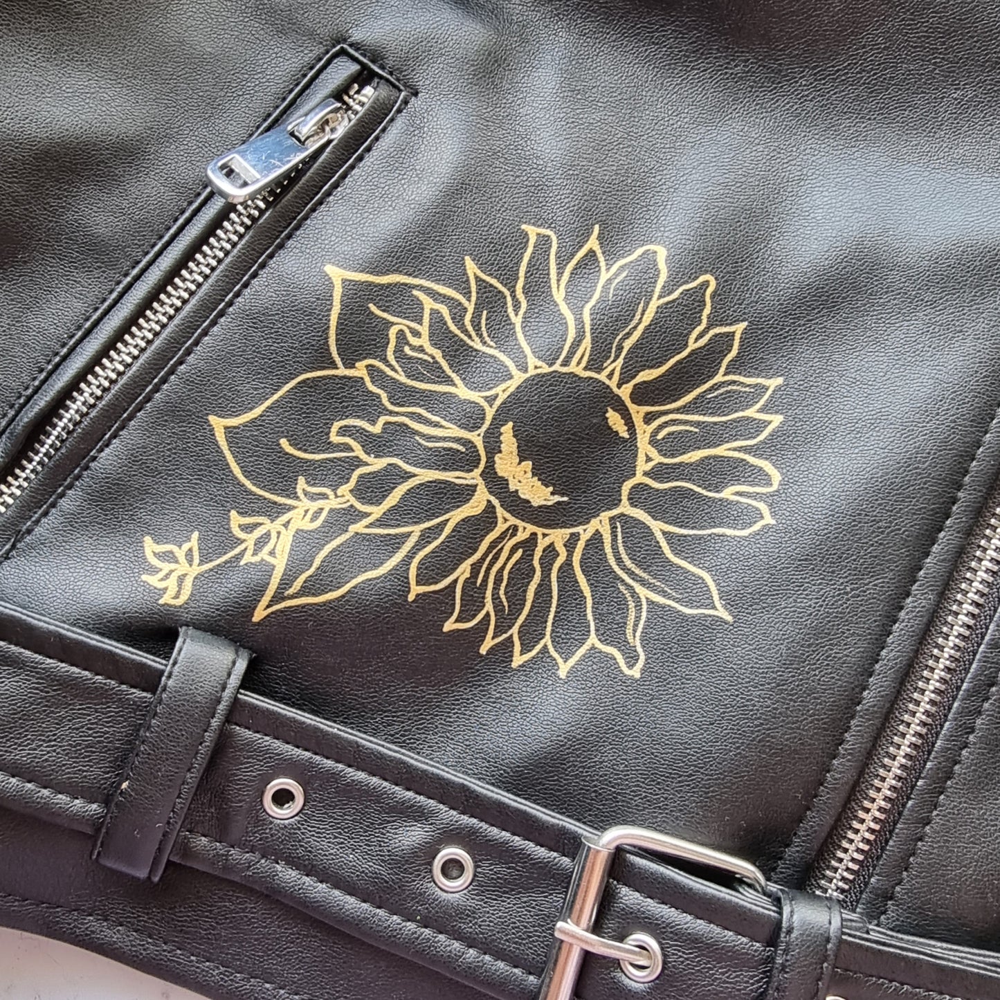 Custom Painted Jacket - Pocket/Lapel Design