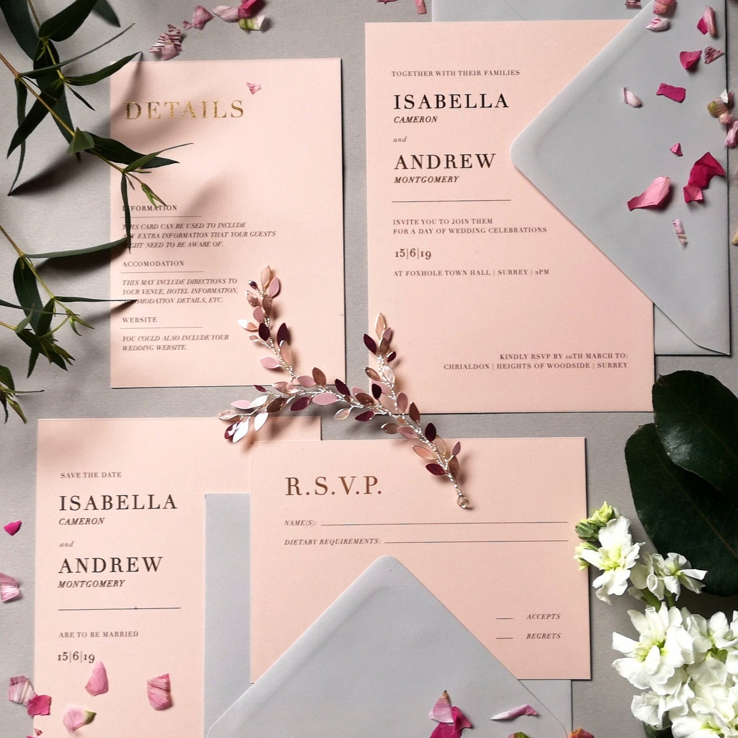 Enchanted Glass Branch Vine in Silver