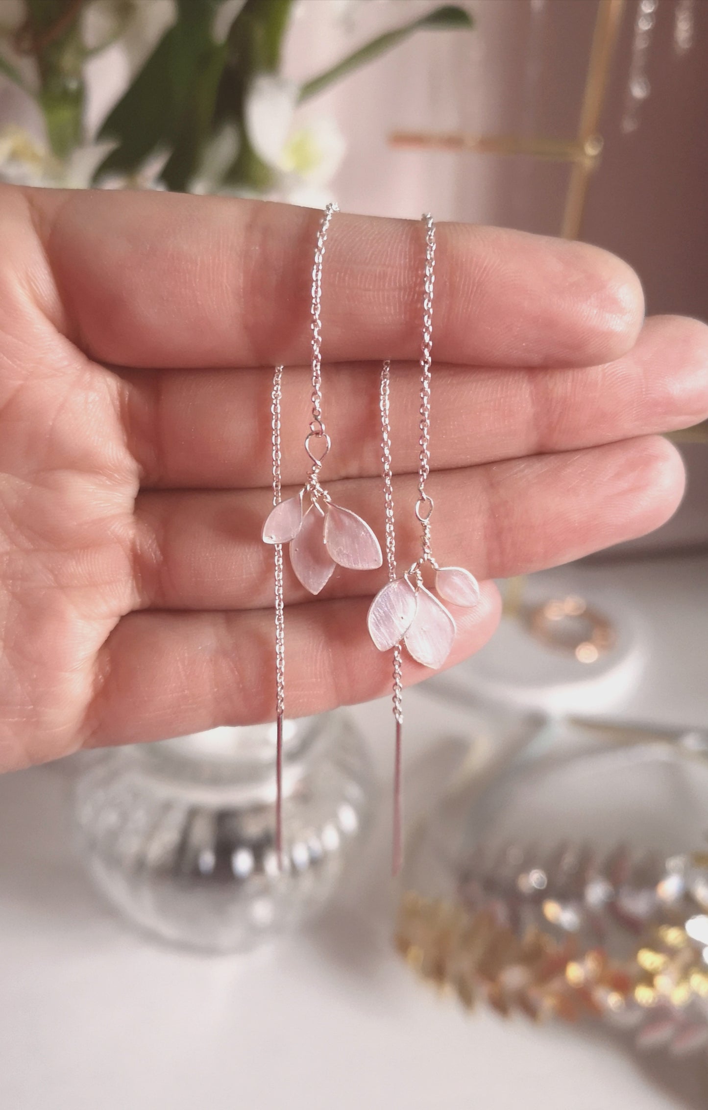 Enchanted Glass Chain Earrings