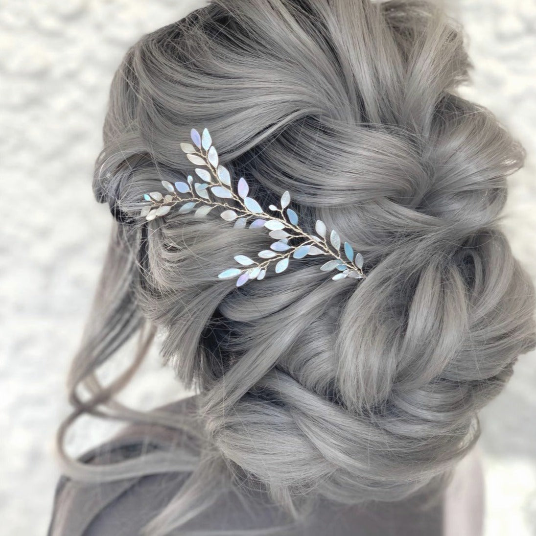 Enchanted Glass Branch Vine in Silver