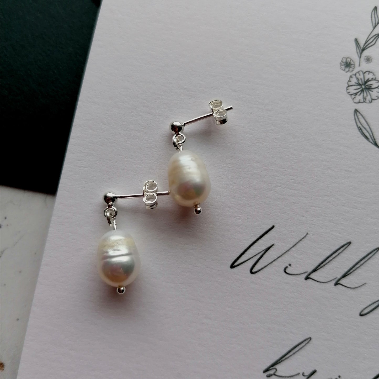 Teardrop Pearl Earrings