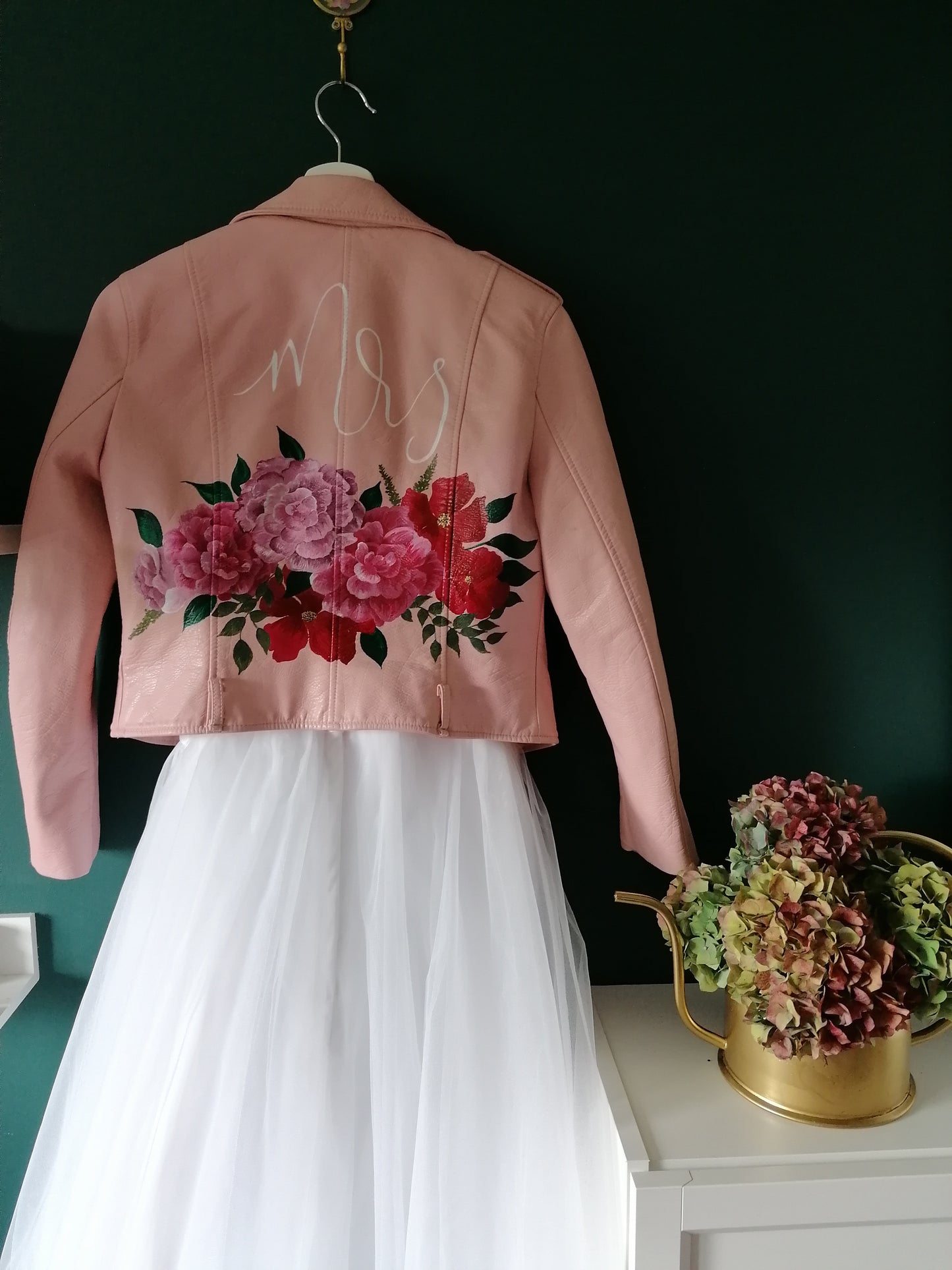 Custom Painted Jacket - Fully Customisable Floral Design