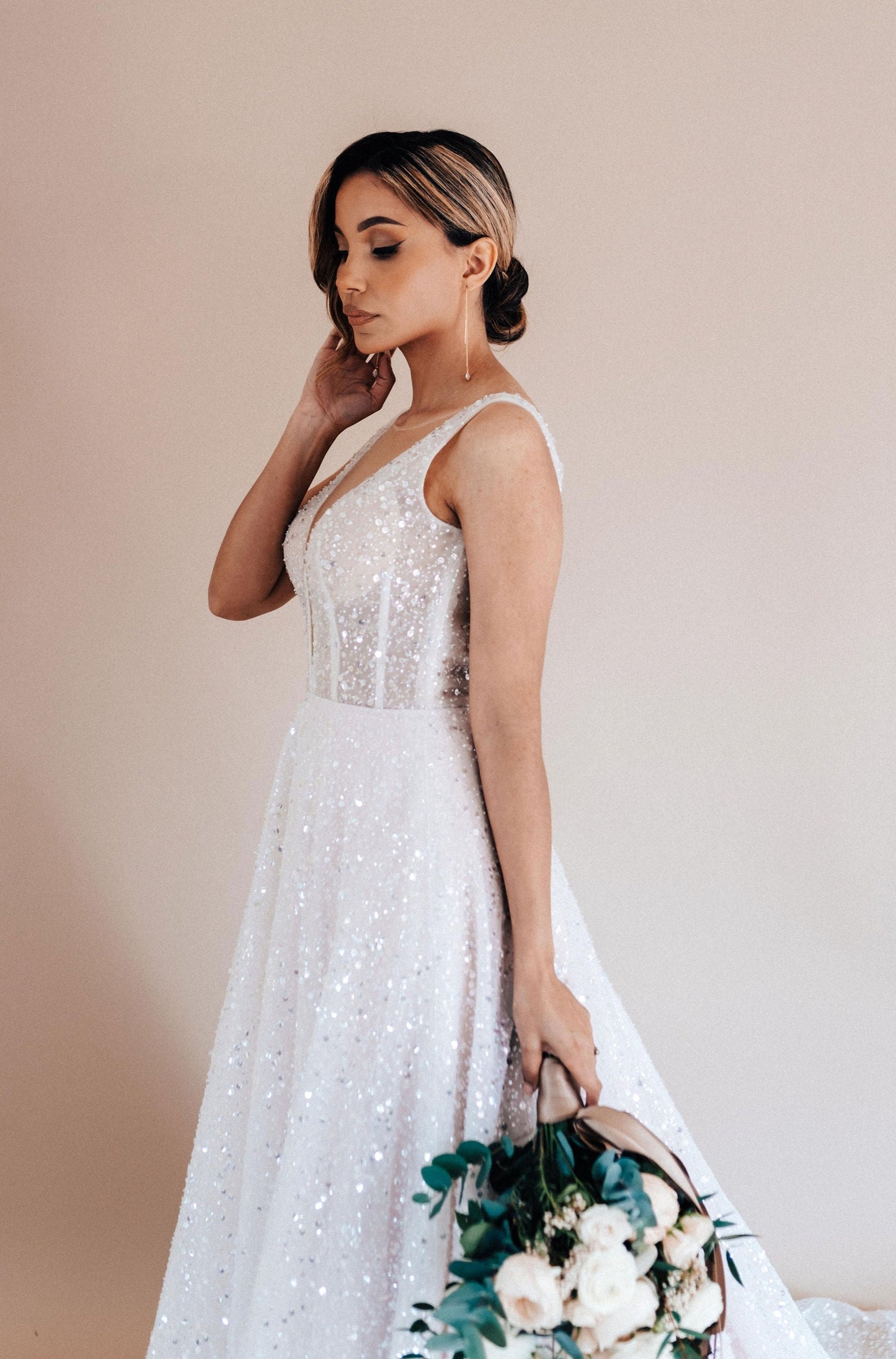 Lunar Opal Chain Earrings