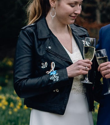 Custom Painted Jacket - Pocket/Lapel Design