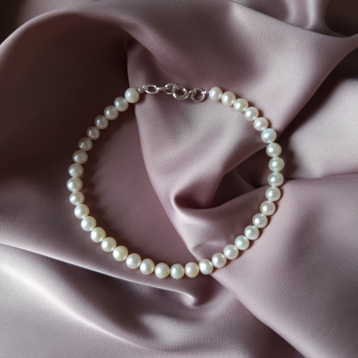 Silver Mini Pearl Bracelet