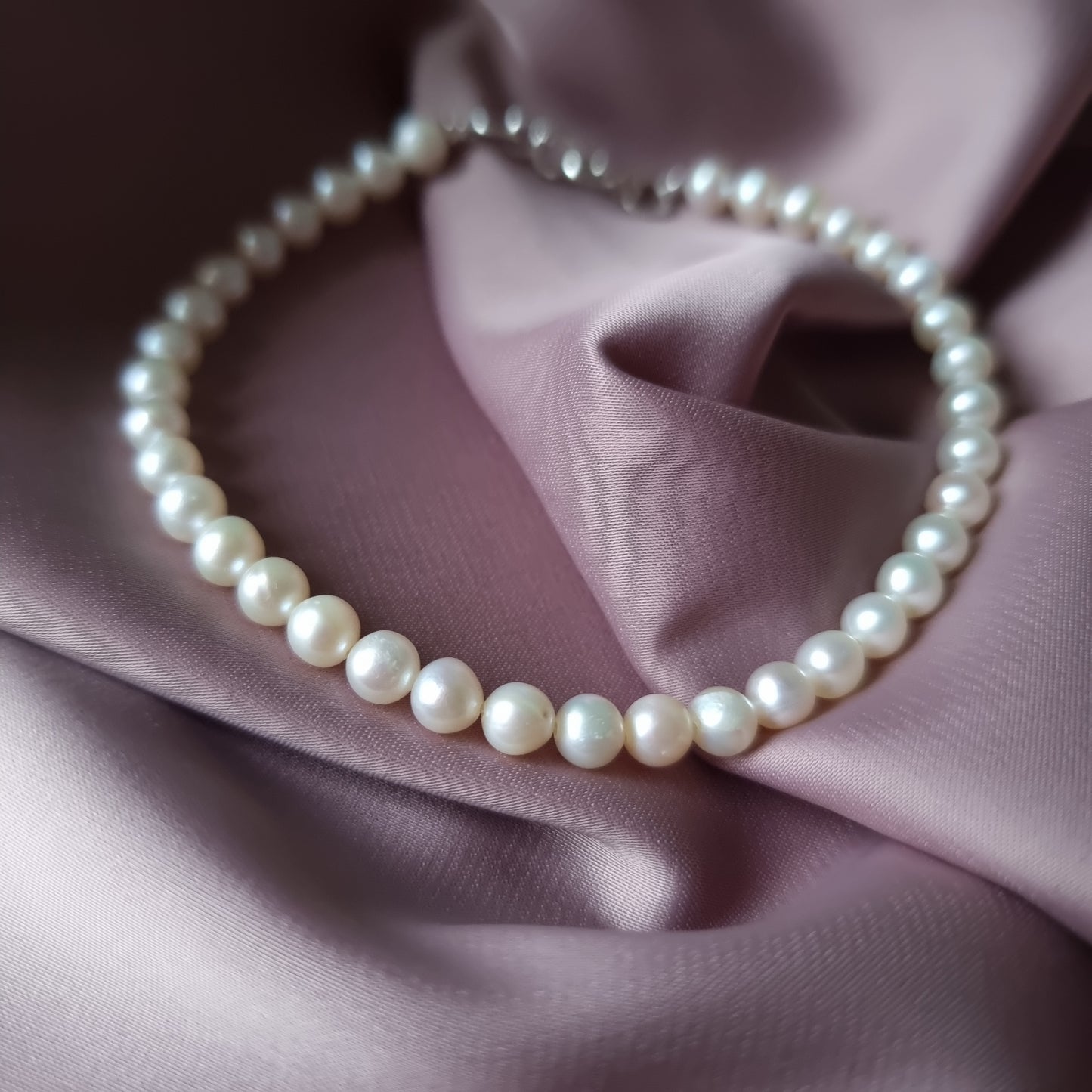 Silver Mini Pearl Bracelet