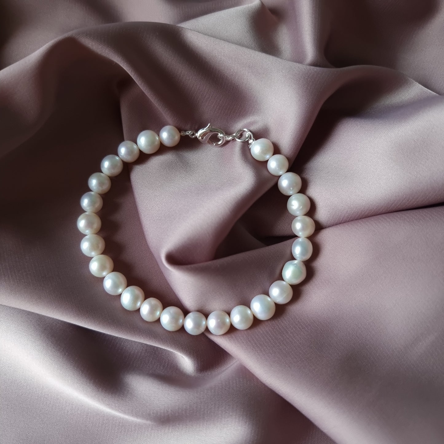 Silver Pearl Bracelet