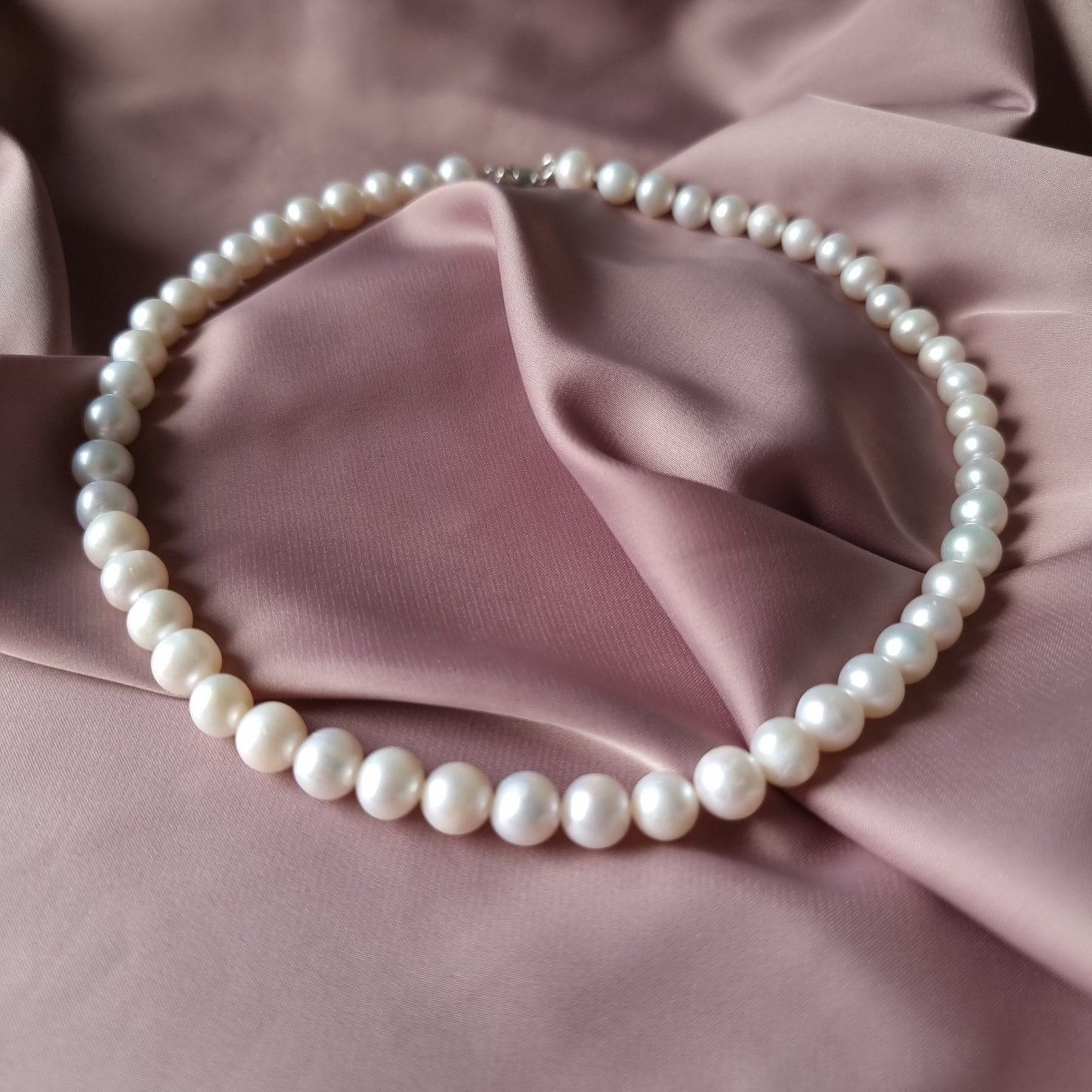 Silver Pearl Necklace