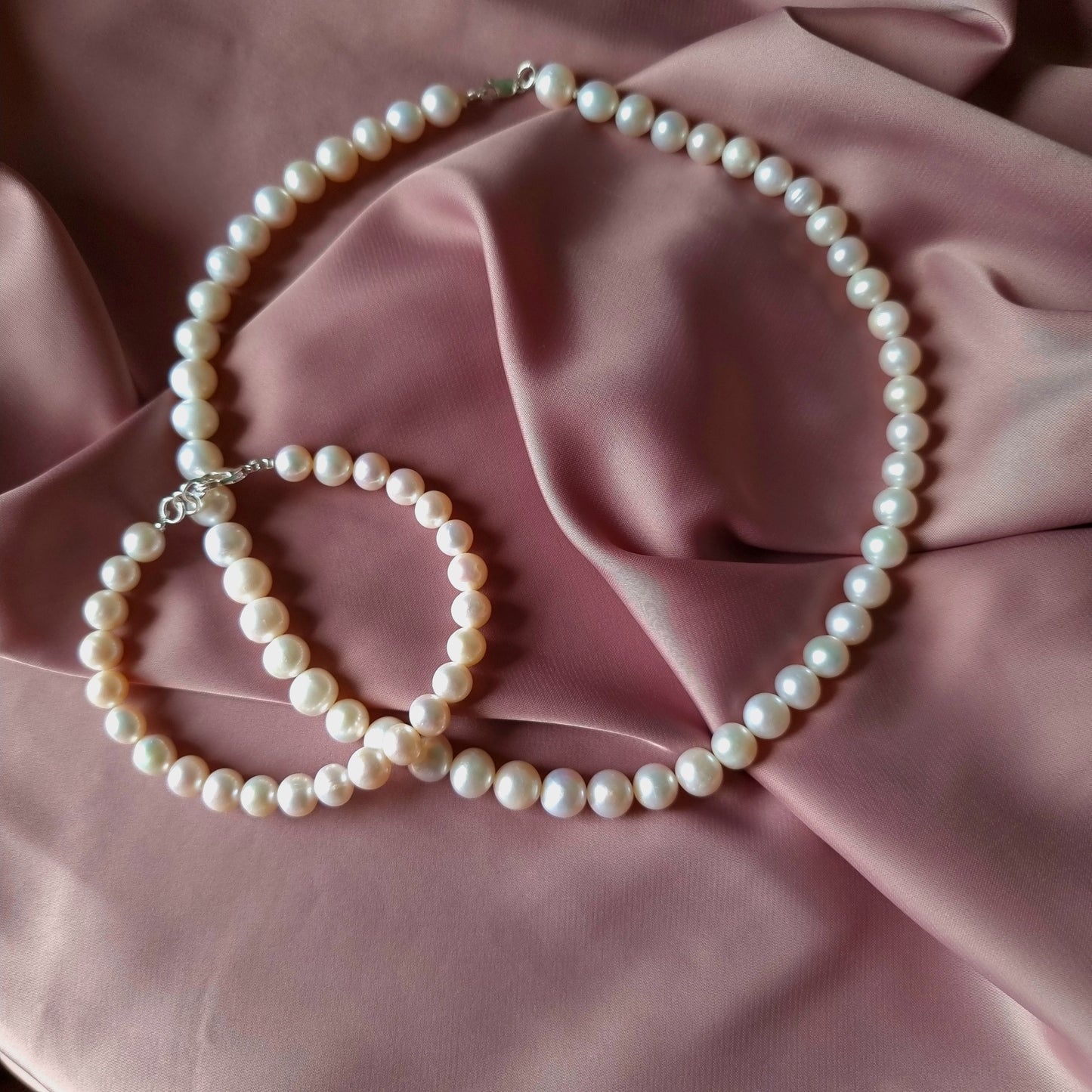 Silver Pearl Necklace