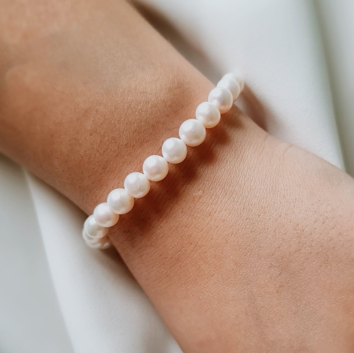 Silver Pearl Bracelet