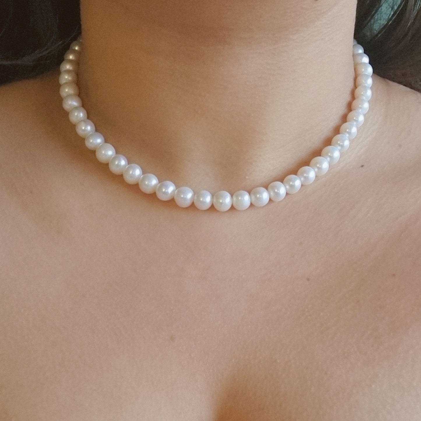 Silver Pearl Necklace