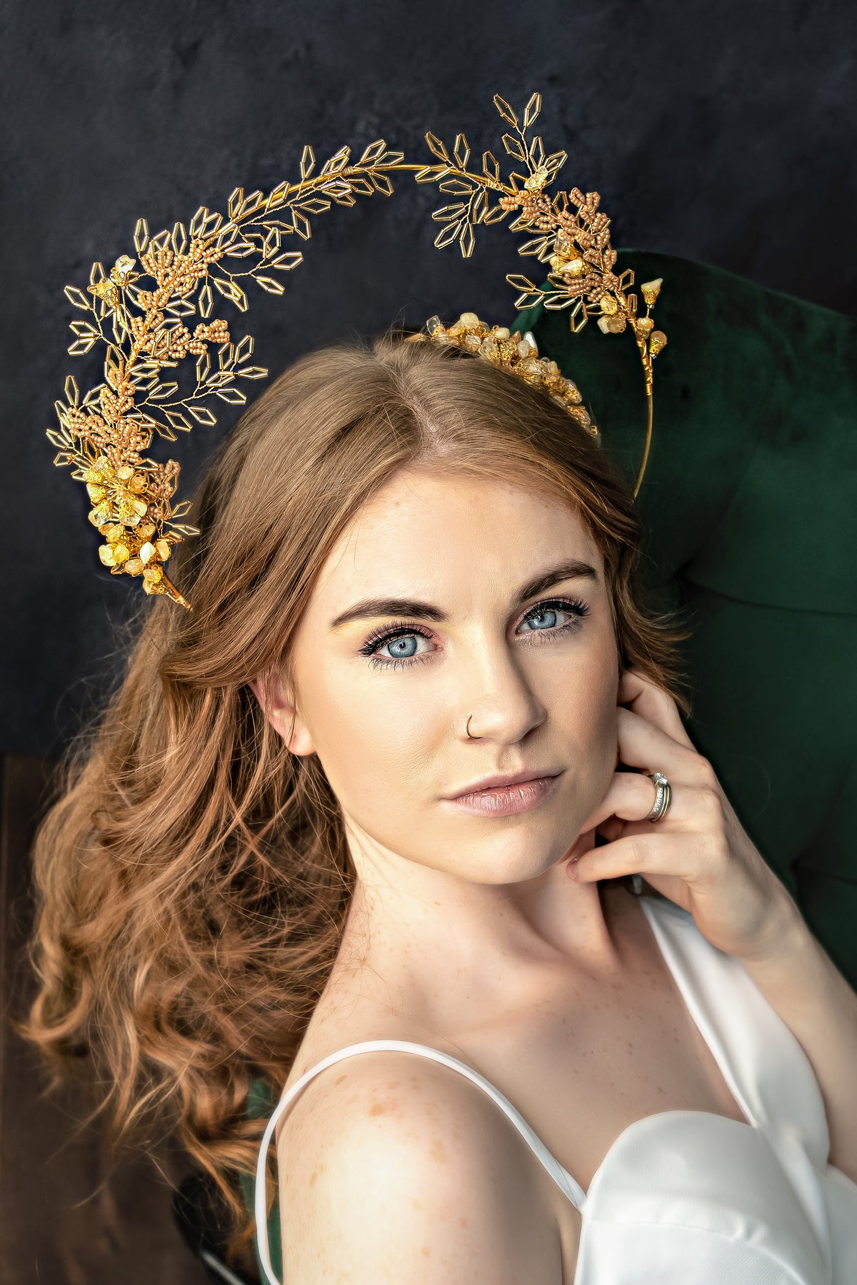 Effie Halo in Gold & Citrine