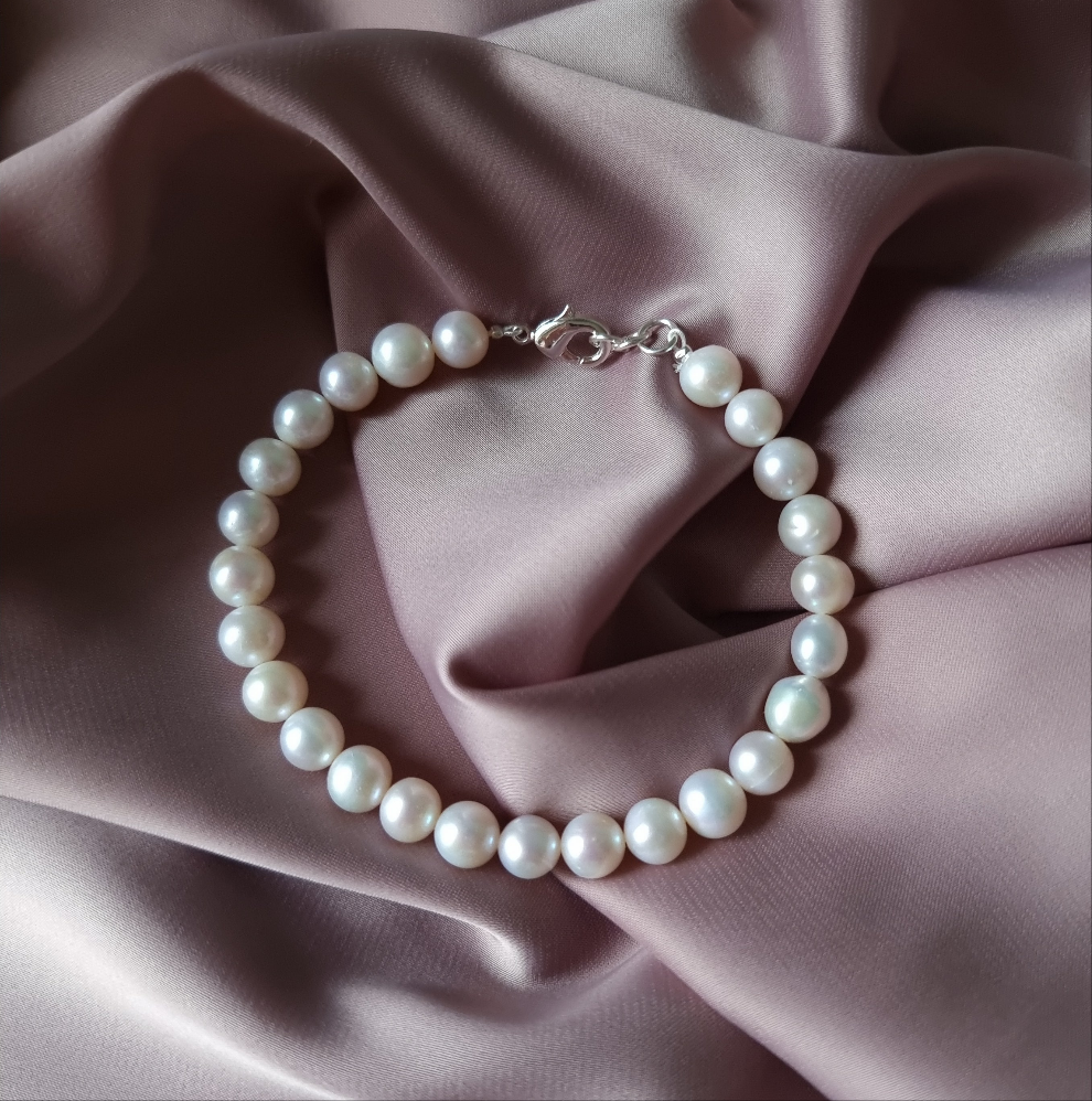 Silver Pearl Bracelet